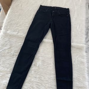 7 For All Mankind • Black Skinny Jeans sz 27